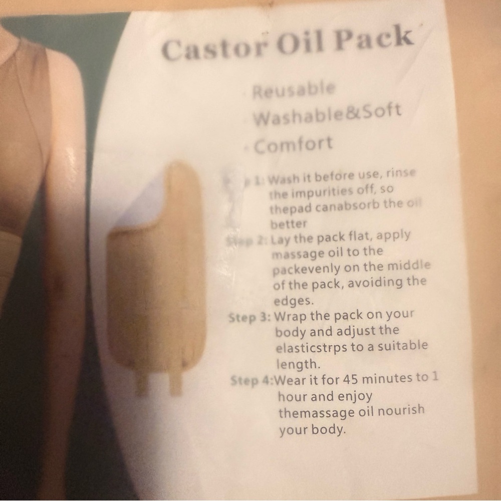 Castor Oil Pack Waist Wrap - Beige - Picture 3 of 4